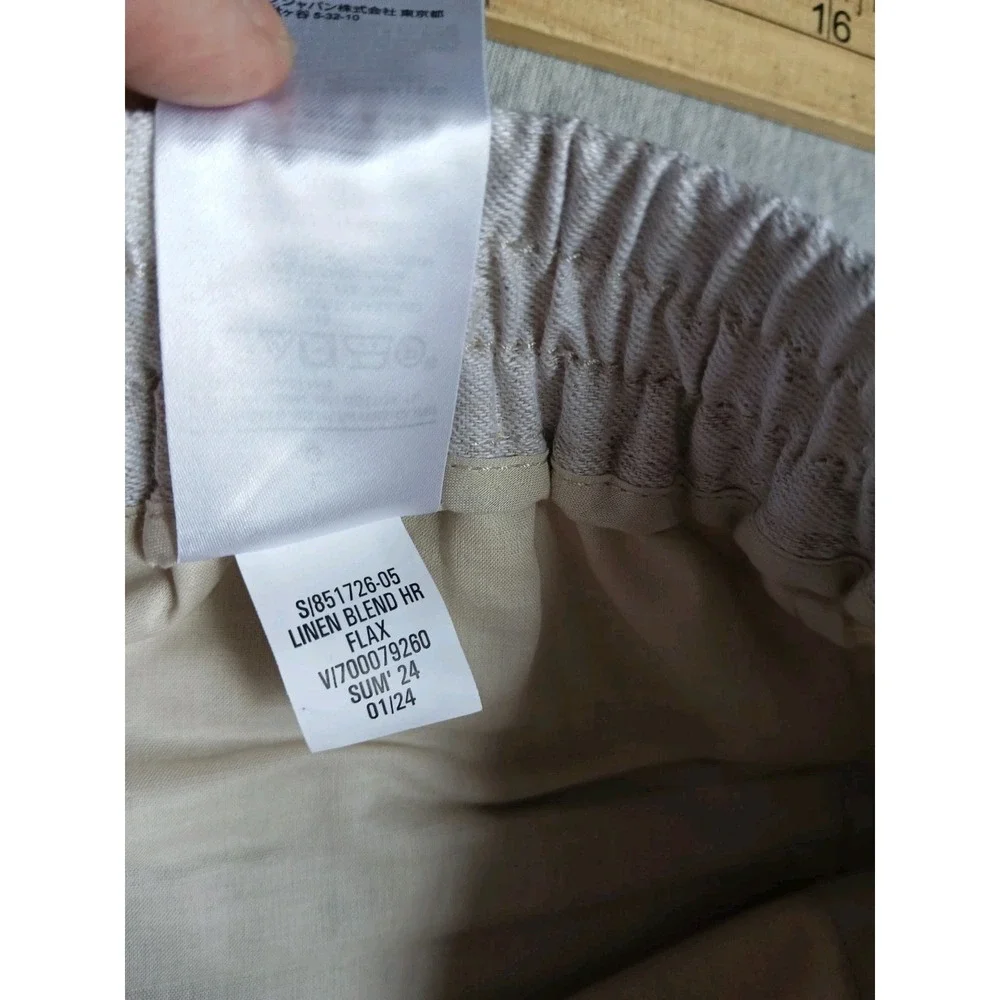 Banana Republic Pants Large Linen Flax Blend Super Wide Leg Pleated New